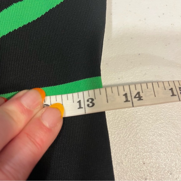 Alexander McQueen Vintage Knit Dress Black Green Y2K Geometric Pleated Midi M - Picture 14 of 16